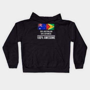 50% Australian 50% Guyanese 100% Awesome - Gift for Guyanese Heritage From Guyana Kids Hoodie